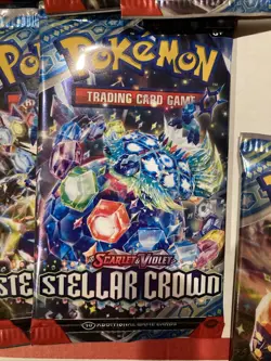 Pokemon TCG: STELLAR CROWN BOOSTER 72 Sealed Packs from sealed products SV07 - Image 3