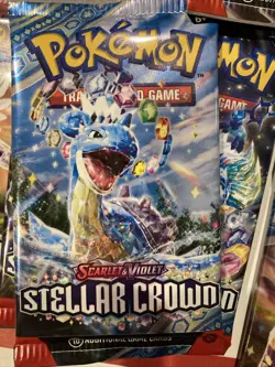 Pokemon TCG: STELLAR CROWN BOOSTER 72 Sealed Packs from sealed products SV07 - Image 4