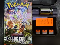 Pokemon Stellar Crown Booster Pack Sealed 22.51g 3.69mm Heaviest! - Image 1