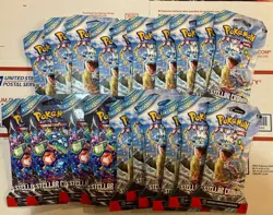 20x Stellar Crown Sleeved Booster Packs Factory Sealed SV07 Pokemon TCG - Image 1
