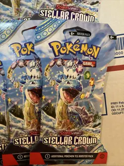 20x Stellar Crown Sleeved Booster Packs Factory Sealed SV07 Pokemon TCG - Image 2