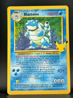 Pokemon Card Blastoise 2/102 Celebrations 25th Anniversary Base Set - Image 4