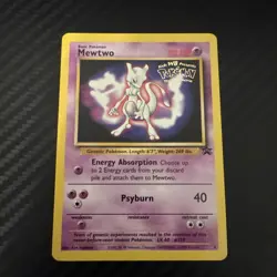 NM-Mewtwo Kids WB Presents Pokemon The First Movie Rare 1995 pokemon card No. 3 - Image 1