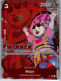 Bepo (Winner Pack Vol. 7) P-019 English - One Piece Card - NM - Image 1