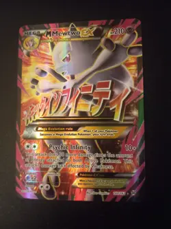 Pokemon Card - M Mewtwo EX (Full Art) 160/162 XY BREAKthrough Ultra Rare Holo - Image 1