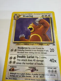 Pokemon TCG Ursaring Neo Discovery 34 Regular Unlimited Rare Card Near Mint - Image 3