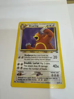 Pokemon TCG Ursaring Neo Discovery 34 Regular Unlimited Rare Card Near Mint - Image 4