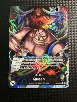 QUEEN OP04-040 KINGDOMS OF INTRIGUE ONE PIECE English Alt Art Leader NM! - Image 2