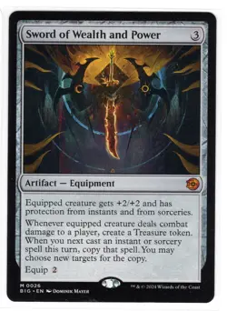 MTG Sword of Wealth and Power - Outlaws of Thunder Junction: the Big Score (BIG) - Image 1