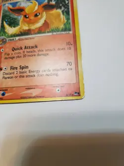 Pokemon TCG Flareon 2/17 Holo Pop Series 3 MP - Image 5