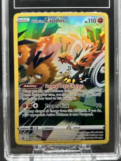 🔥TAG GEM MINT 10🔥GALARIAN ZAPDOS POKEMON CROWN ZENITH BLACK STAR PROMO SWSH283 - Image 2