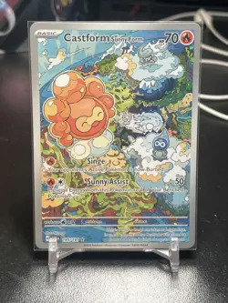 Castform Sunny Form 195/191 Sv08: Surging Sparks Holo Pokemon NM/Mint - Image 1