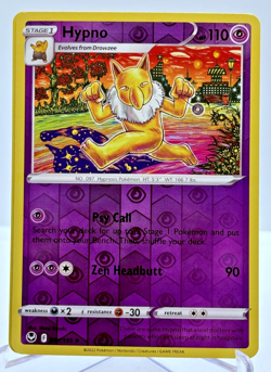 Hypno - Reverse Holo - 061/195 - Silver Tempest - Pokemon TCG - NEAR MINT - Image 1