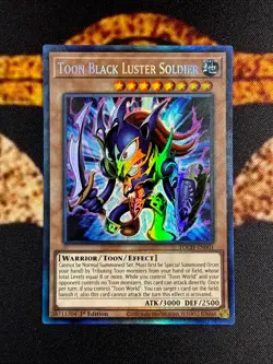 YUGIOH • TOON BLACK LUSTER SOLDIER • COLLECTORS RARE • TOCH-EN001 • 1st ED • NM - Image 1