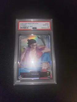 One Piece Smoker Alternate Art Leader Op10-001 Psa 10 - Image 2