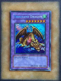 Yugioh Thousand Dragon MRD-143 Secret Rare REVERSE FOIL Misprint Error NM - Image 1