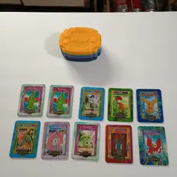 Lot of 10 Vintage Digimon 2000 Taco Bell Metal Tin Cards - Holder - Image 1