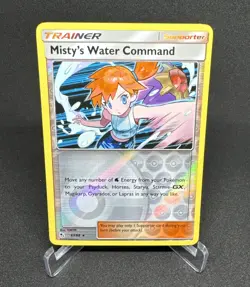 Misty's Water Command 63/68 Hidden Fates 2019 Reverse Holo Pokemon TCG Card - NM - Image 1