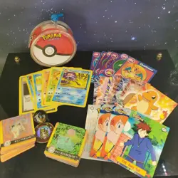 VTG 1999 POKEMON Mixed lot Lenticular Cards Marble Coin TV Keychain Game Topps - Image 1