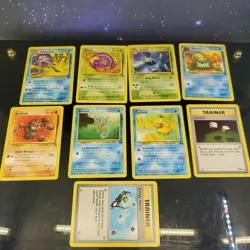 VTG 1999 POKEMON Mixed lot Lenticular Cards Marble Coin TV Keychain Game Topps - Image 5