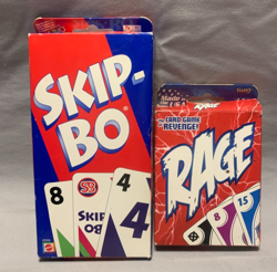Lot of 3 Vintage Cards Game SKIP-BO, RAGE and War - Image 1