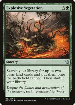 1x Explosive Vegetation HP Eng MTG - Dragons of Tarkir - Image 1