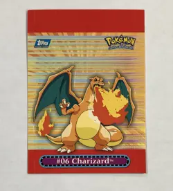 2000 Topps Pokemon CHARIZARD #9 Pop Up Card Card TV Animation Series 3 LP - Image 1