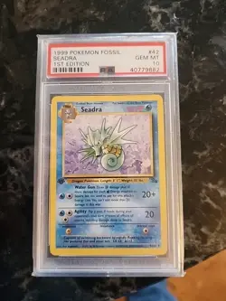 1999 Pokemon Fossil SEADRA 1st Edition PSA 10 *** - Image 1