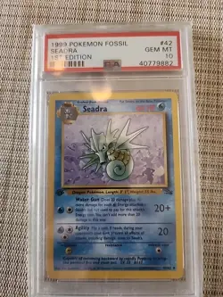 1999 Pokemon Fossil SEADRA 1st Edition PSA 10 *** - Image 3
