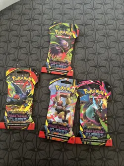 Pokemon TCG : Phantasmal Flames sleeved Booster x4 Full art set- In Hand - Image 1