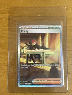 2023 Pokemon TCG Scarlet & Violet Full Art Penny Supporter Trainer 252/198 - Image 1