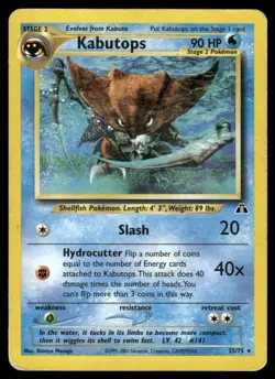 Pokemon Tcg Kabutops #25 Pokemon Neo Discovery MP - Image 1