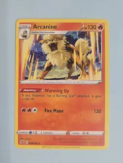2020 Arcanine 28/192 - Rare - Rebel Clash - NM Pokemon TCG - Image 1