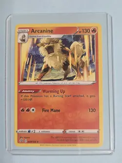 2020 Arcanine 28/192 - Rare - Rebel Clash - NM Pokemon TCG - Image 2