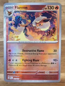 Pokemon TCG - S&V - Prismatic Evolutions - Flareon 013/131 - Poke Ball Holo - NM - Image 1