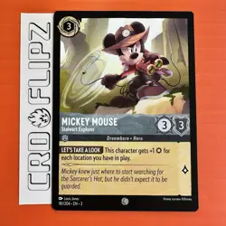 Disney Lorcana Into the Inklands Mickey Mouse Stalwart Explorer 181/204 - Image 1