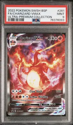New Cert Charizard VMAX 2022 Promo SWSH261 Full Art Pokemon 2022 PSA 9 MINT - Image 1