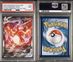 New Cert Charizard VMAX 2022 Promo SWSH261 Full Art Pokemon 2022 PSA 9 MINT - Image 3