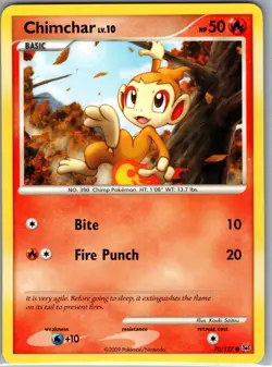 Chimchar 70/127 Non Holo Platinum - Pokemon Card - NM - Image 1