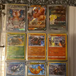Pokemon TCG EX V Holo Card Lot Binder - Charizard Chandelure Rhyperior - Image 1