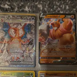 Pokemon TCG EX V Holo Card Lot Binder - Charizard Chandelure Rhyperior - Image 2