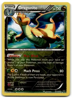 2015 XY - Roaring Skies Pokemon TCG Card #51 Dragonite Reverse Holo - Image 1
