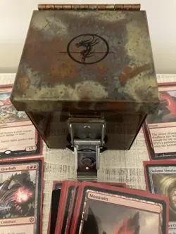 REP Gaming Artisan Series Deck Box Flame Treated Copper Plate With MTG Cards - Image 5