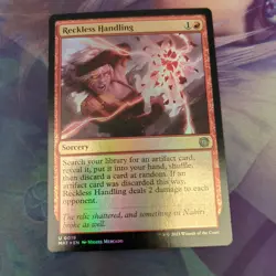 MTG March Of The Machine The Aftermath Reckless Handling 0019 U Foil - Image 1