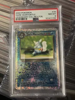 2002 Pokemon Dark Wartortle Legendary Collection Reverse Foil Psa 8 - Image 1