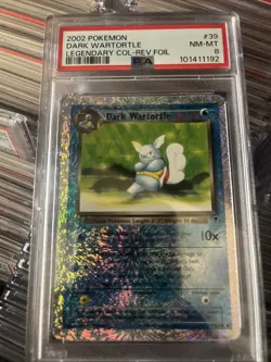 2002 Pokemon Dark Wartortle Legendary Collection Reverse Foil Psa 8 - Image 2