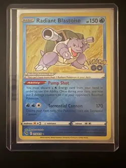 Pokemon Radiant Blastoise 18/78 Pokemon GO Radiant Holo NM - Image 1