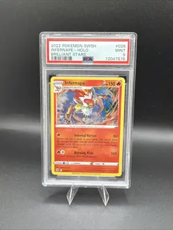 2022 POKEMON SWORD & SHIELD BRILLIANT STARS #026 INFERNAPE-HOLO PSA 9 - Image 1