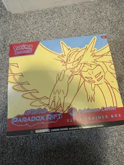 Pokemon TCG Paradox Rift Pokemon Centre ETB Roaring Moon New with acrylic case - Image 3