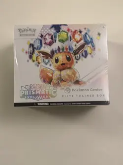 Pokemon Prismatic Evolutions Pokemon Center PC ETB Sealed with protective case - Image 2